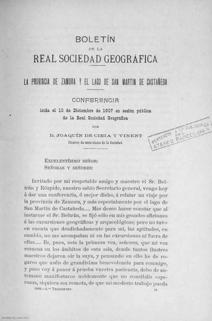 Boletín de la Real Sociedad Geográfica. Tomo L (julio 1908)